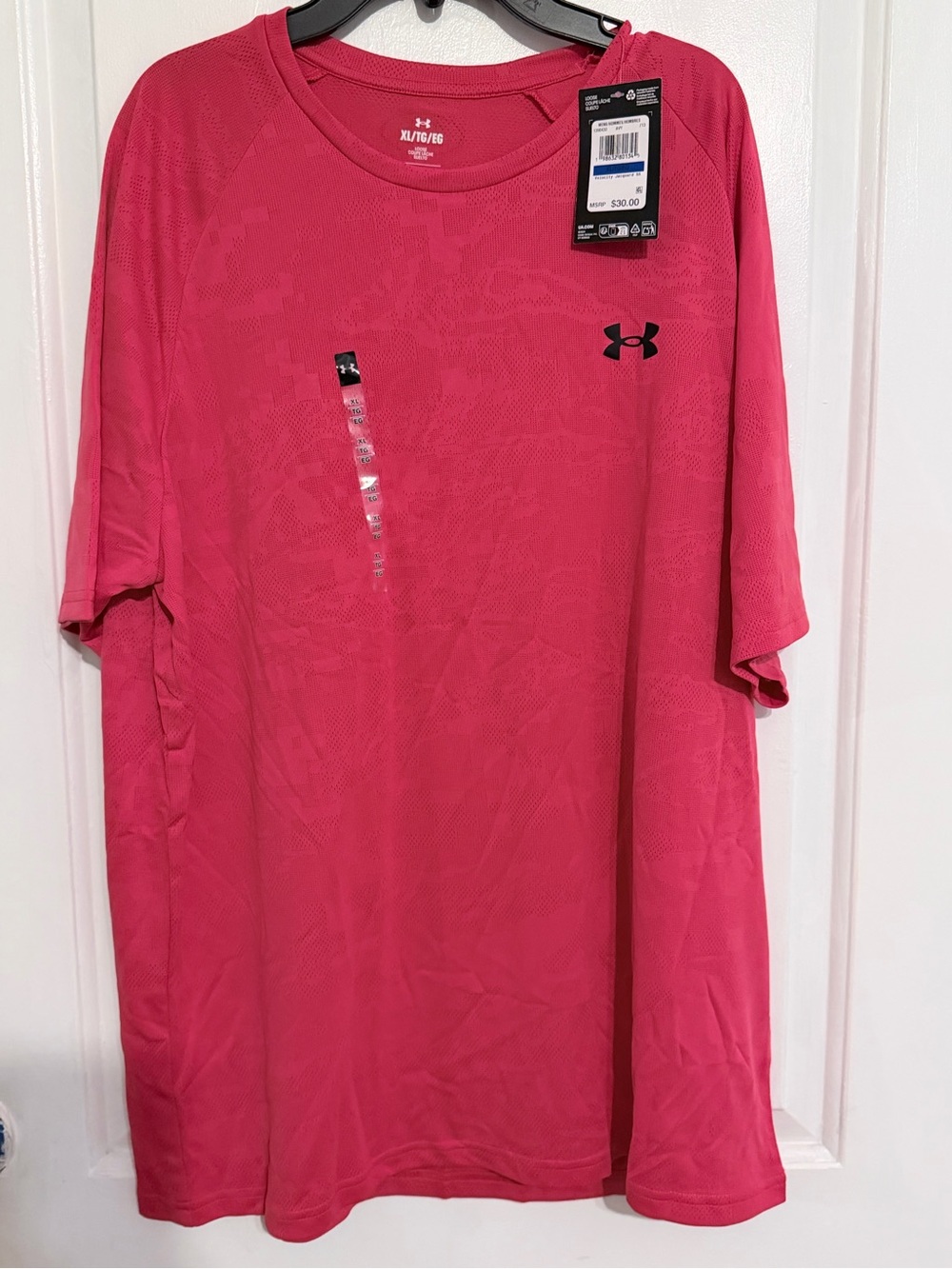Under Armour Men’s red Short-Sleeve Performance Shirt velocity jacquard - Picture 1 of 8